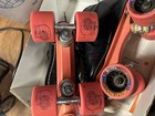 Riedell Rs-1000 Black Quad Roller Skates Boots W  Orange Plates Pink Wheels Box