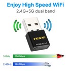 Fenvi Ax900 Mini Usb Cards 2 4g 5ghz Wifi 6 Dongles Bluetooth Adapter For Laptop