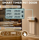Automatic Dog Door For Wall - Medium Electronic Smart Pet Door With Lcd Displ   