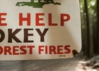 Vintage Us Forestry Service Porcelain Sign Smokey Bear Prevent Forest Fires Usfs