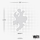 Real Fire Stencil Set  mini  - Reusable Airbrush Stencil Template