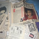Elizabeth Taylor Newspaper   Magazine Clippings Lot Articles   Photos Cutouts