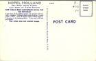 C1940 Elevation Street View Of Hotel Holland New York City Vintage Postcard