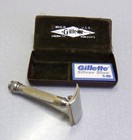 Antique 1920 s Gillette Old Type De Safety Razor Set In Case