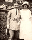 Vintage Photo Old Antique Picture Home Couple Woman Lady Dress Man Suit Coat Hat