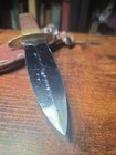 Vintage Cva Italy Dagger  Fixed Blade Knife Toothpick  W Leather Sheath