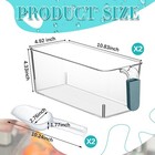 Havawish 2-set Ice Bin   Flexible Scoop - Plastic Freezer Storage W  Pull