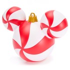 Disney Christmas Holiday Peppermint Swirl Mickey Light Up Ornament Small 5 1 2 