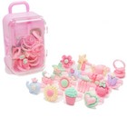 15pcs Assorted Little Girl Jewelry Rings Adjustable Birthday Gifts With Cute Box