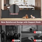 Reinforced 41  Tall    150  Extra Long Retractable Baby Gate With Support Rods   
