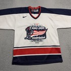 Vintage Nike Team Usa United States Hockey Jersey Men Medium White Olympics