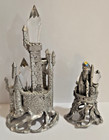 2 Vintage Cci Pewter Castle Fantasy Figurines  4382    4079