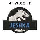 Custom Your Name Personalized Name Tag Jurassic Park Embroidered Iron-on Patch
