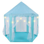 Princess Castle Play House Large Indoor Outdoor Kids Tent For Girls Blue