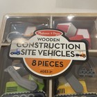 Melissa  Doug Wooden Construction Site Vehicles With Wooden Storage Tray 8 Pcs