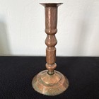 Antique Hand Hammered Copper Candlestick Holder