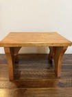 Vtg Solid Wood Step Stool Handmade Foot Stool Rustic Farmhouse Decor Plant Stand