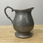 Vintage Rwp Wilton Plough Tavern Armetale Pewter Creamer Pitcher And Bowl Set