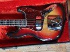1974 Fender Jazz Bass     Sunburst   With Original Hard Shell Case  Super Clean 