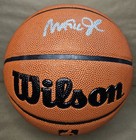 Auto Magic Johnson Signed Full Size Nba Basketball Authentic Series Beckett Bas 