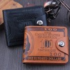 Men s Wallet With 100 Us Dollar Pattern Male Leather Wallet Photo Card Holder Us