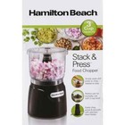 Hamilton Beach Electric Vegetable Chopper   Mini Food Processor 3-cup  Black