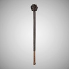 Antique 19th Century Zulu Knobkerrie Club With Wirework And Studded Head