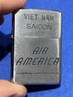 Vintage Military Vietnam Zippo Lighter Engraved Air America Saigon