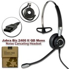 Jabra 2400 Ii Qd Mono Cc Headset Black Noise-canceling Mic On-ear Comfort