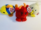 1990s Puffkins Plush Lot Of 3 Red Jules And Peeps Nos Nwt