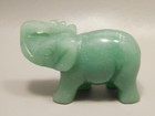 Elephant Figurine Green Aventurine 3 Inch Animal Gemstone Carving