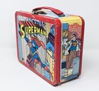 Vintage 1967 Superman Collectible Metal Lunch Box Thermos King Seeley