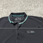 Mercedes Amg Petronas F1 Team Polo Shirt Black Mens Xl Fitted Y2k Racing