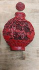 Job Lot Of 3 - Mixed Vintage Chinese Cinnabar   Style Small Snuff Bottles  read 