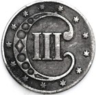 1853-p Three Cent Piece 75  Silver  sn01 