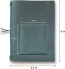 Kisski Small A5 Travelers Notebook Cover  Refillable Leather Journal Cover For 5