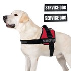 Reflective Service Dog Vest Harness     Adjustable- With Removable Patches