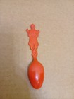 Vintage Mcdonalds Happy Meal Toy Ronald Mcdonald Red Plastic Spoon 1980 Good