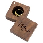  - Engraved Wooden Ring Box For Wedding Ceremony Ring Bearer Box - Mrs Ring Box