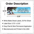 60 Return Address Labels Personalized Printed 3 4 X 2 1 4 Beach Scene