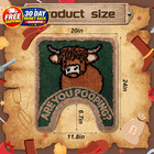 Highland Cow Bathroom Rug Are You Pooping Funny Toilet Mats For Bathroom U Sh   