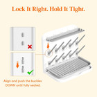 10-hooks Baby Bottle Drying Rack For Countertop  Bpa Free   Vertical Bottle S   