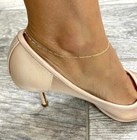 Solid 10k Yellow Gold 1 25mm Figaro Chain Anklet Bracelet  10   -  Pe7-10