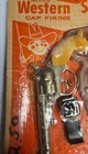 Rare Vintage Hubley Toy Cap Gun W   Horse Head Grips   Holster Moc  Mint On Card
