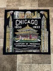 Vtg 1933 Chicagos Worlds Fair Felt Antique Advertising Banner Temple Of Jehol