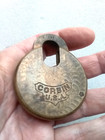 1920 s Corbin Padlock With 2 Keys Marked  l86  Old Logo Vintage Lock Fully Works
