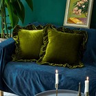 Velvet Throw Pillow Cover Soft Decorative Luxurious Solid Square Cushion Case 
