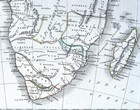 1835 Bradford Map South Africa Cape Colony Mozambique Angola Madagascar Congo