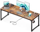  71 Inch Computer Desk With Usb Ports  Large Office Desk  Long Study Student 