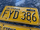 Vintage 1956 California License Plates Consecutive   s  386  387 